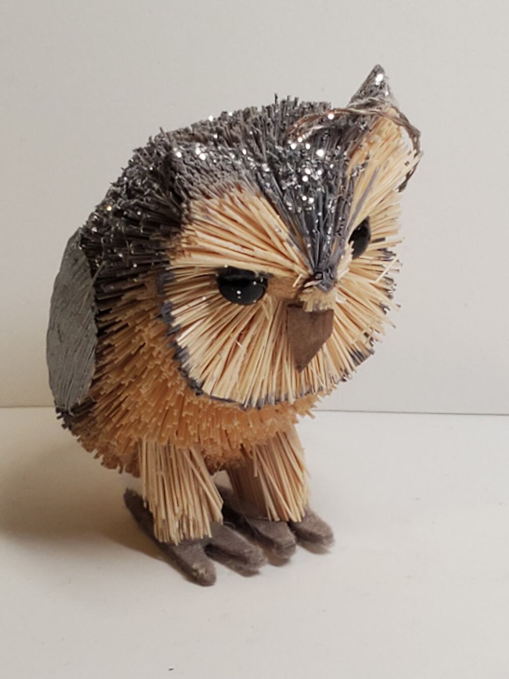 Natural Fiber Ornament - Owl